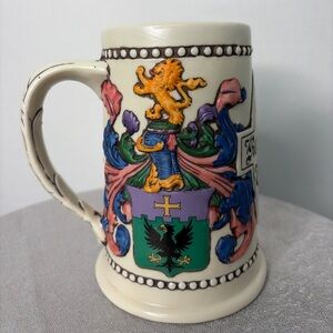 Texas Renaissance Festival 1990 Ceramic Stein Mug Dragonslayer(F71)@